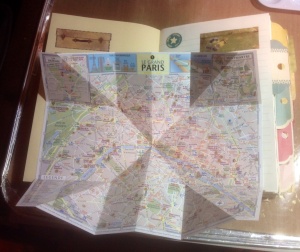 Paris map in my Paris journal